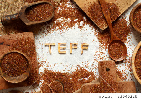 Raw teff grain with worf TEFF Raw teff grain with worf TEFF 53646229