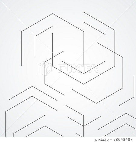 Shape of hexagon style design. Vector abstract technology illustration Shape of hexagon style design. Vector abstract technology illustration 53648487
