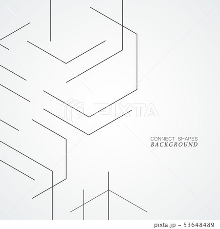 Shape of hexagon style design. Vector abstract technology illustration Shape of hexagon style design. Vector abstract technology illustration 53648489