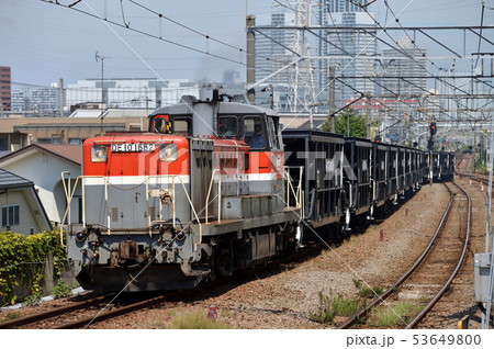 東海道貨物支線を行くDE101662セメント輸送列車 53649800