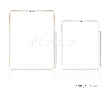 New tablet Pro X vector illustration empty isolated New tablet Pro X vector illustration empty isolated 53653006