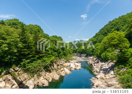 木曽川と空 上松町 木曽川と空 上松町 53653105