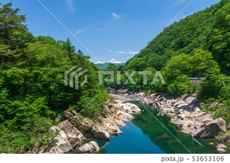木曽川と空 上松町 木曽川と空 上松町 53653106