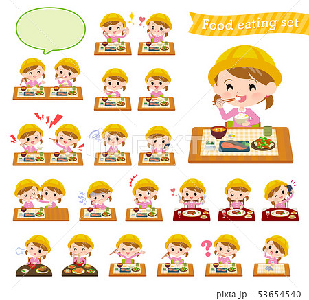 Nursery school girl_Meal 53654540