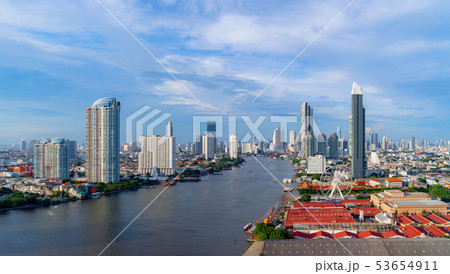 Aerial view of the ferris wheel, Asiatique The 53654911