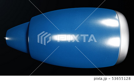 3D illustration jet engine, side view jet engine. Isolated on black background jet engine. Part of 53655128