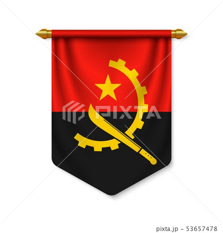 3d realistic pennant with flag 53657478