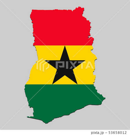 Map with national flag. Vector Illustration