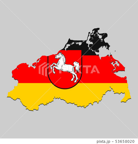 Map with national flag 53658020