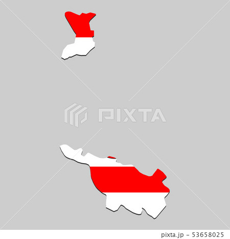 Map with national flag 53658025