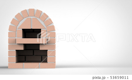 ピザオーブン 正面 左のイラスト素材 53659011 Pixta