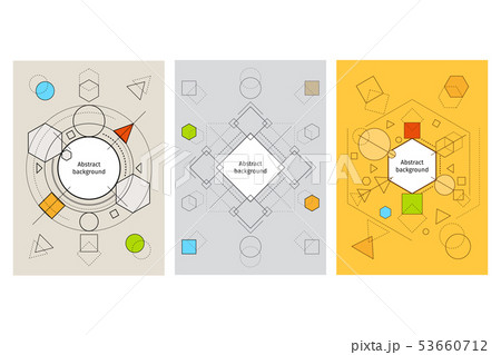 Abstract line geometric background with text Abstract line geometric background with text 53660712