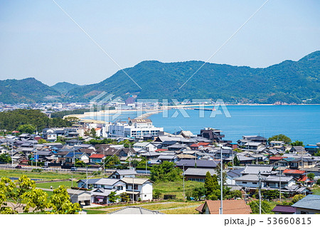 瀬戸内海沿岸の風景 香川県さぬき市津田町 の写真素材