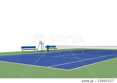 テニスコート ハードコート のイラスト素材 53663327 Pixta