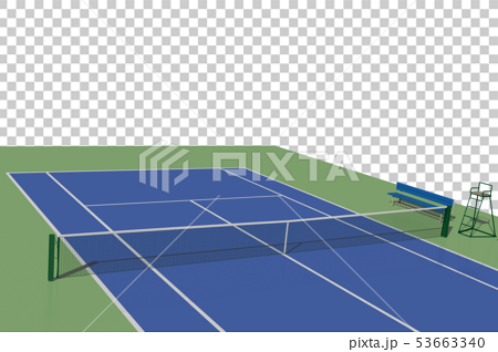 テニスコート ハードコート のイラスト素材