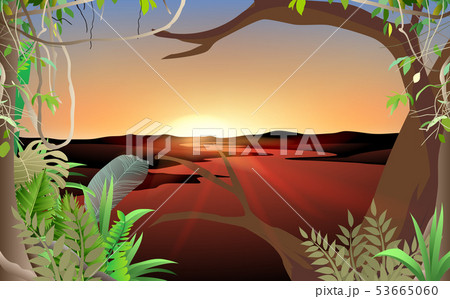 landscape of jungle at the river in the morning landscape of jungle at the river in the morning 53665060
