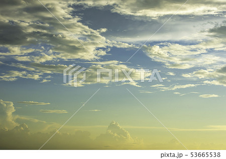 The beauty of the sky with clouds and the sun. 53665538