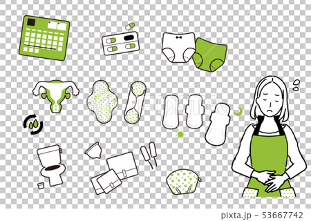 Women's set of menstruation Women's set of menstruation 53667742