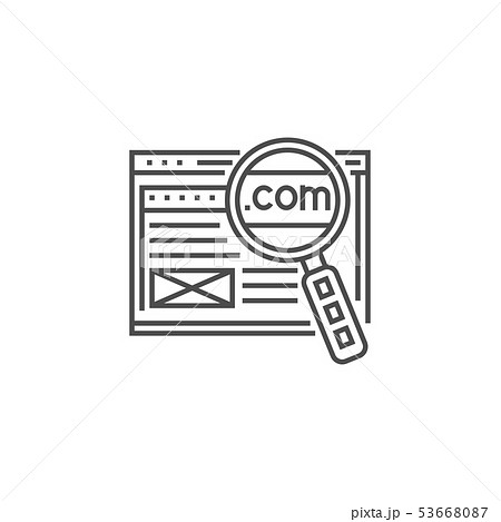 Domain Line Icon Domain Line Icon 53668087