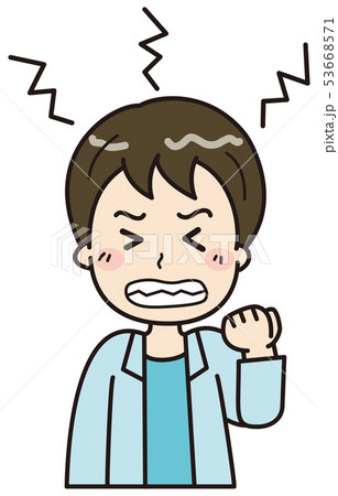 男性 いらいらイラストのイラスト素材