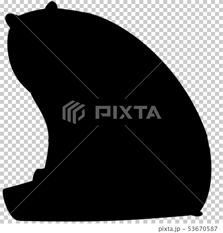 北極熊仰視（剪影） 53670587