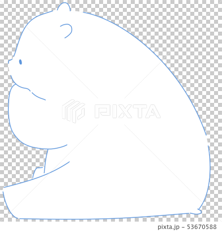 Thinking polar bear (light blue line) 53670588