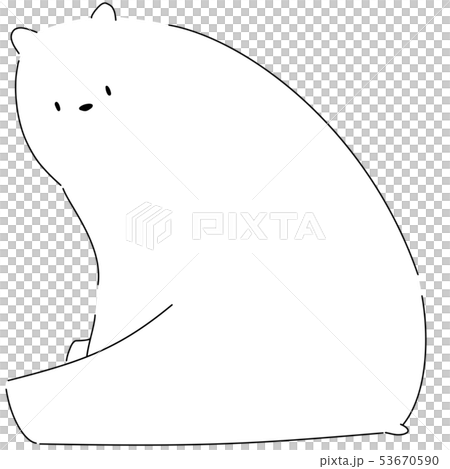 Turning polar bear (black line) 53670590