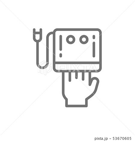 Ccfl Manicure Lamp Uv Led Nail Dryer Line Icon のイラスト素材