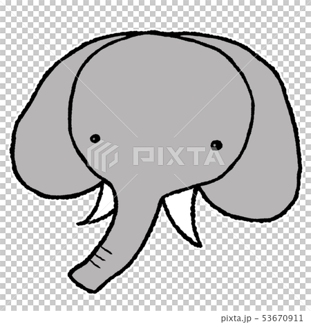 ゾウさんのイラスト素材 53670911 Pixta