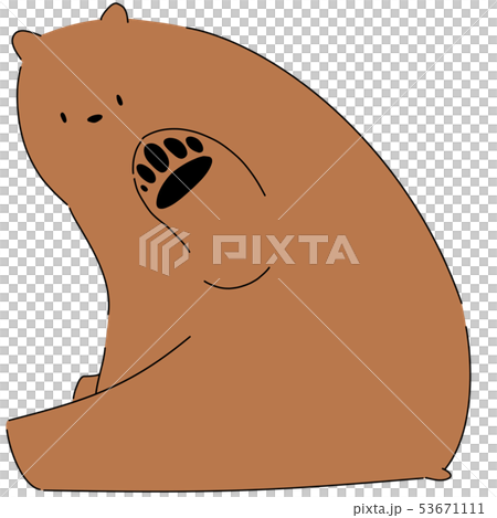 招きクマ 左手 のイラスト素材
