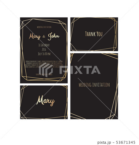 Wedding Invitation, invite card design with 53671345