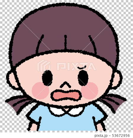怒る　子ども　イラスト 53672956