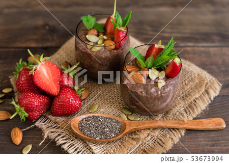 Beautiful and tasty dessert with cocoa Beautiful and tasty dessert with cocoa 53673994