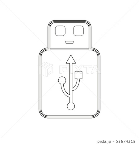 USB memory outline 53674218