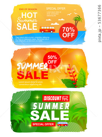 Flat Summer Sales Set with Best Seasonal Offers Flat Summer Sales Set with Best Seasonal Offers 53677366