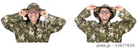 Funny soldier isolated on white Funny soldier isolated on white 53677650