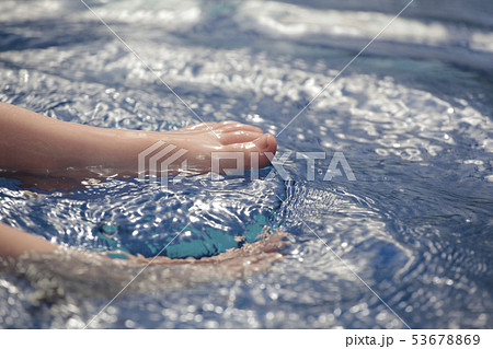 children foot swimming pool background children foot swimming pool background 53678869