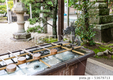 手水舎の龍神さま 津城跡高山神社 53679713