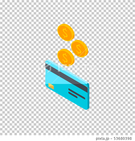 Credit card, Earn Money, Isometric, Flat icon 53680398