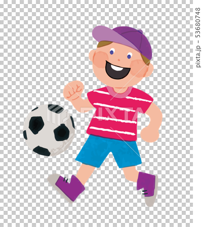 サッカー少年 イラスト ベクターのイラスト素材