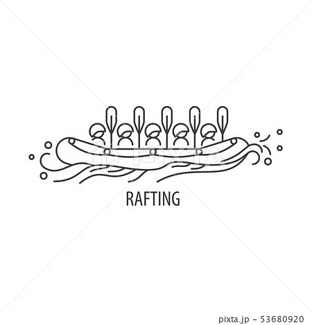 Rafting line iconのイラスト素材 53680920