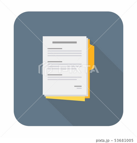 Document, Contract papers, Vector, Flat icon 53681005