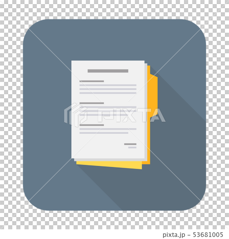 Document, Contract papers, Vector, Flat icon 53681005