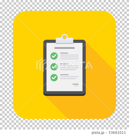 Check list, Clipboard, Vector, Flat icon 53681011