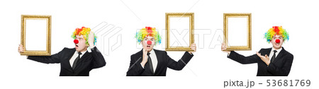 Clown isolated on the white background Clown isolated on the white background 53681769