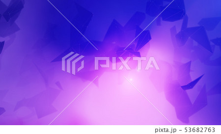 Connected polygonal plexus in a pink-blue background 53682763