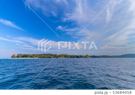 Clear water and beautiful sky in Thailand 53684058