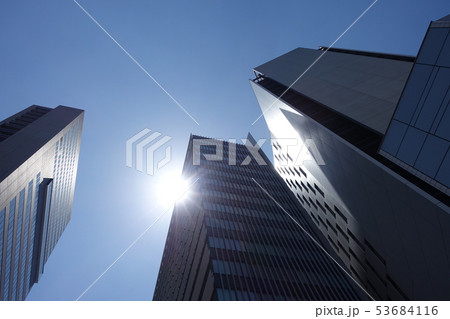 都会の高層ビル群　イメージ　（名古屋市） 53684116