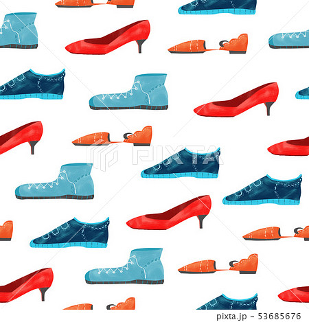 Seamless footwear pattern Seamless footwear pattern 53685676