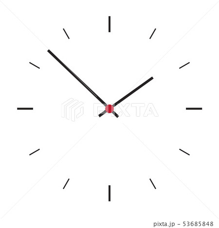Clocks Without Numbers Blue Modern Clock Without Numbers Icon, Flat